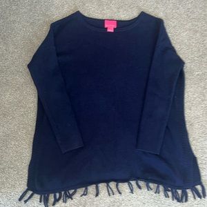 Girls Lily Pulitzer Size Large (8-10) Navy Sweater